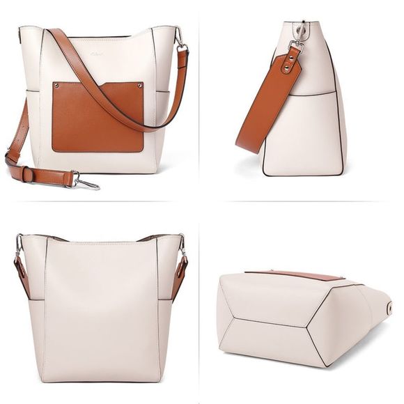 Elegant Two-Tone Shoulder Bag - Picture 5 of 13